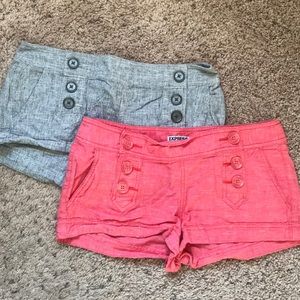 Set of 2 Express linen shorts